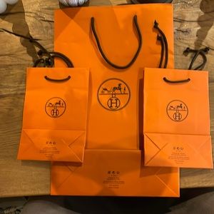 3 Hermes Shopping Bags